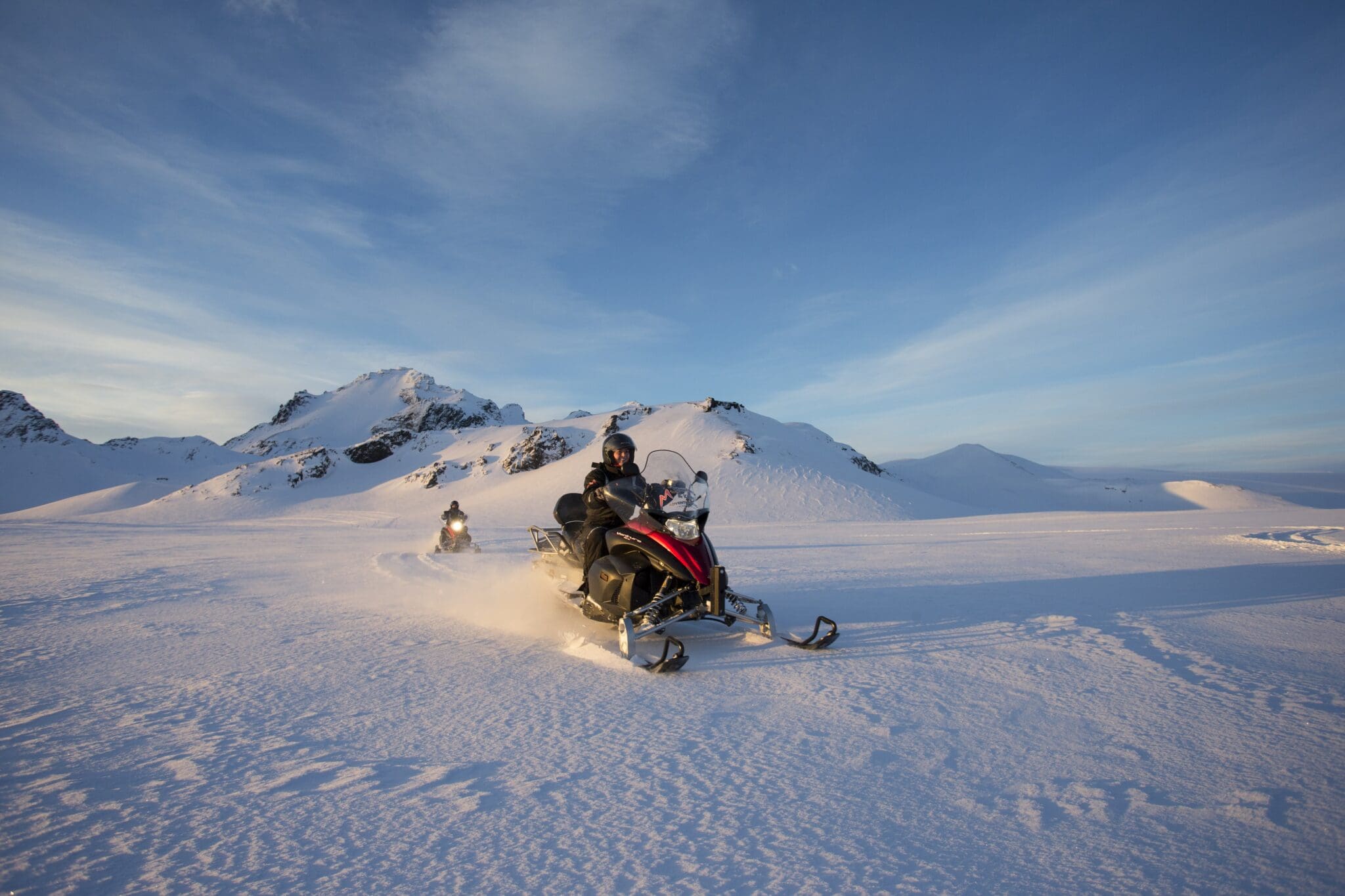 Hot Spring and Cool Glacier – Snowmobile and Secret Lagoon