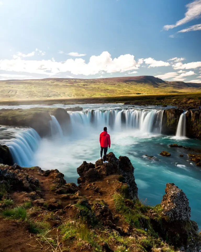 Útsýni frá Akureyri frá Garðafossi Foss og Fjörð