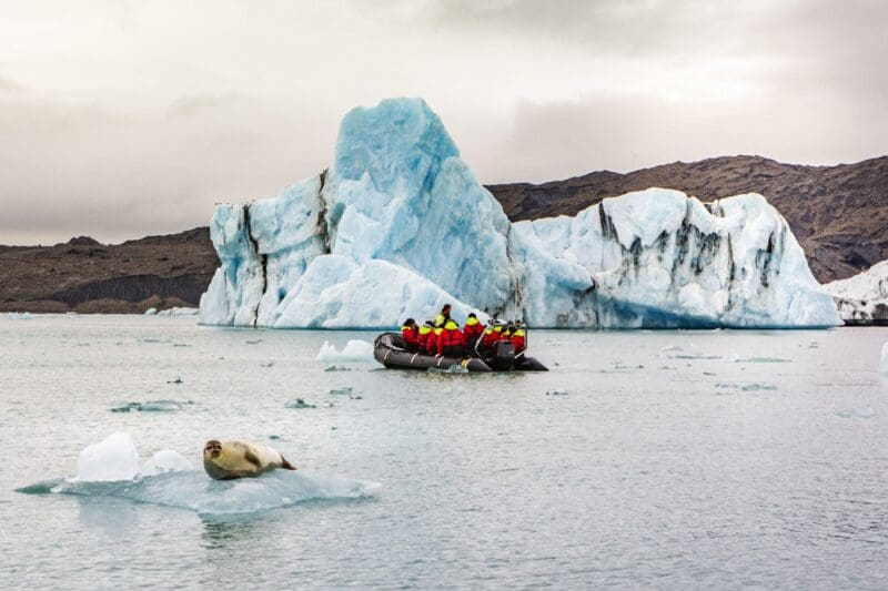 Jökulsárlón Tierkreisboot & Gletscherwanderung