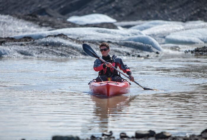 Kayaking by the Glacier