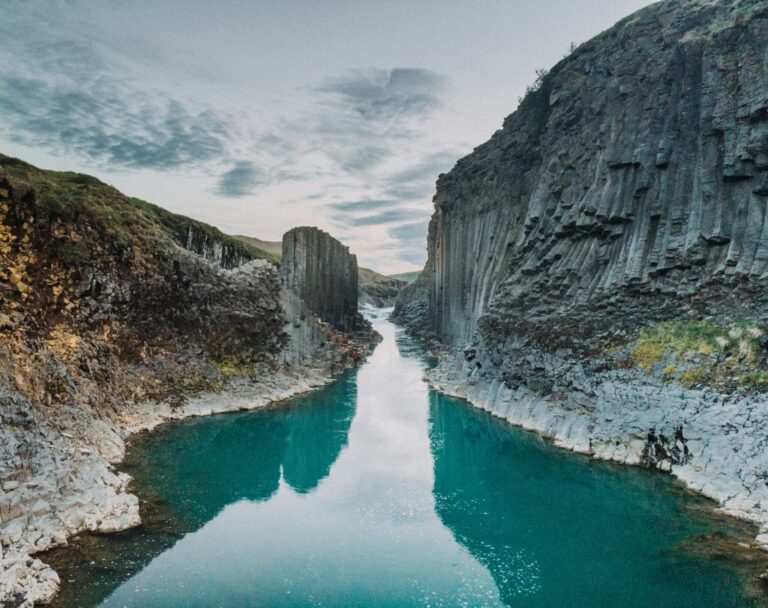 Stuðlagil canyon and highlands