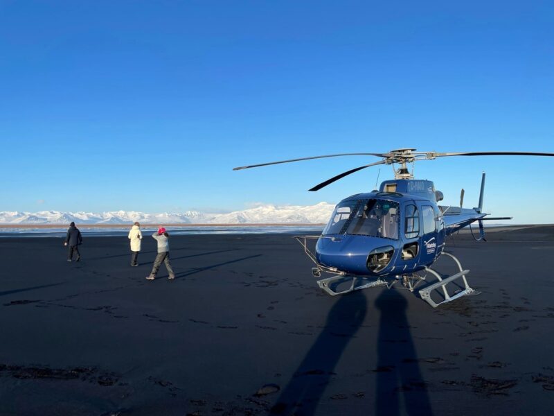 Tour en helicóptero por Black Sands y Riverbeds desde Skaftafell