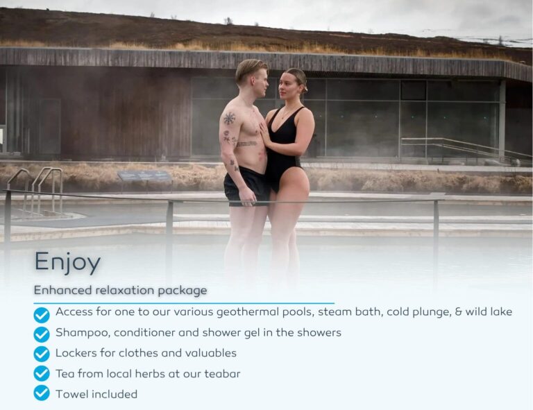 Enjoy – Enhanced relaxation package at Vök Baths – Towel included