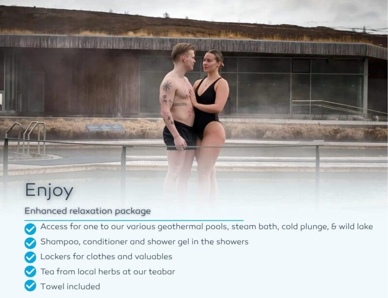 Enjoy – Enhanced relaxation package at Vök Baths – Towel included
